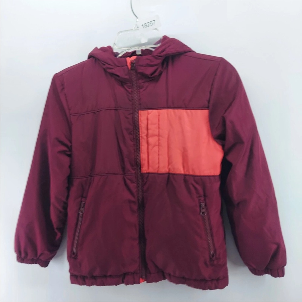 GAP Kids Maroon and Coral Puffer Jacket size 8